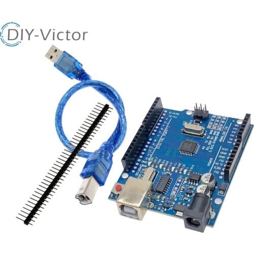 One Set UNO R3 CH340G+MEGA328P Chip 16Mhz For Arduino CH340 Development Board + USB CABLE + Case Shell