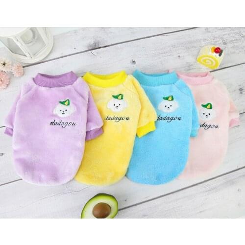 Autumn and Winter New Pet Dog Clothes Teddy Clothing Small Dog Pet Hoodie Fleece Coat Jacket Puppy Dog Cat Velvet Clothes Winter