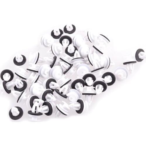 50pcs/Set Car Door Trim Panel Fastener Retainer Clips with Seal Ring Plastic Fit for BMW E34 E36 E38 E39 E46 X5 M3 M5 Z3