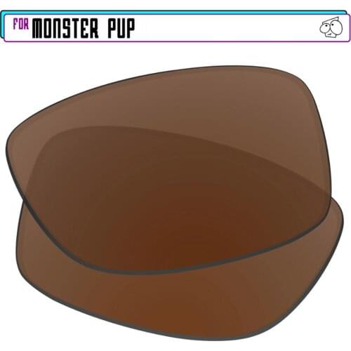 EZReplace Polarized Replacement Lenses for - Oakley Monster Pup Sunglasses - Brown