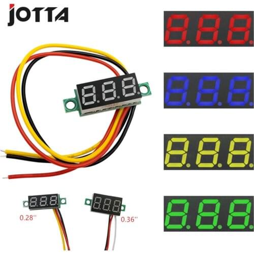 DC 0-100V Three-Wire Mini Digital Voltmeter Voltage Meter Gauge with Reverse Polarity Protection Digital Voltage Tester