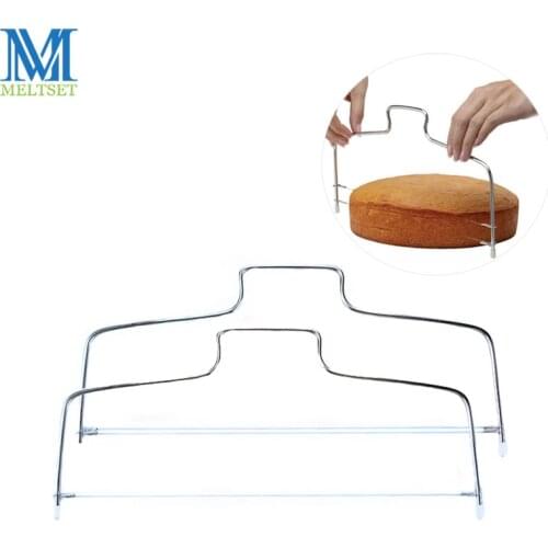 1pc Adjustable Wire Cake Slicer Stainless Steel Cake Cutter Leveler Single/Double Line Cake Bread Cutter Baking Pastry Tools