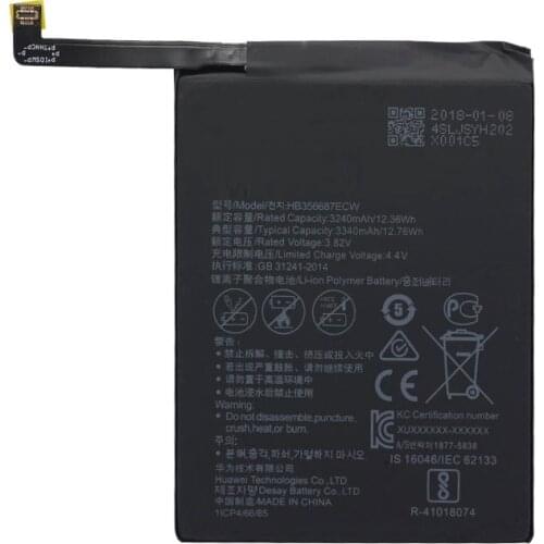 Replacement Phone Battery HB356687ECW For Huawei Nova 2 plus Nova 2i honor 9i huawei G10 Mate 10 lite 3340mAh frees shipping