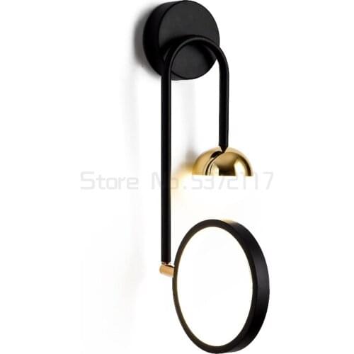 Modern bedroom bedside lamp Nordic living room simple lamp creative corridor background wall lamps