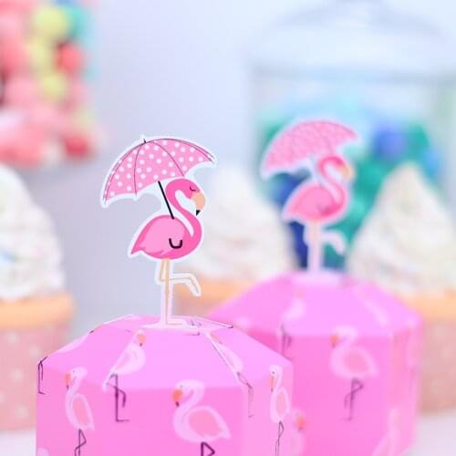 Flamingo Party Favor Box Flamingo Decor Candy Box Flamingo Party Supplies Happy Birthday Decoration Straws Balloons