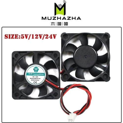 5010 Cooling Fan 12V 2pin 3D Printers Parts Brushless Cool Fans Cooler Radiator Part 50*50*10 mm Quiet Accessory 5CM DC 50m