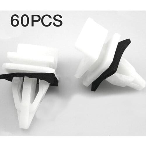 60Pcs 91513SM4000 Mounting Clip Side Skirt Rocker Panel Sill Seal Trim Retainer Fit for Honda Acura Accord Civic Legend Vigor