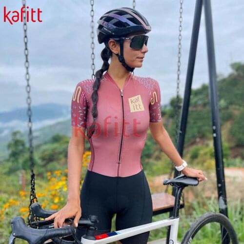 Caffe New Womens Triathlon Outdoor Sportswear Summer Short-sleeved Breathable Leisure Cycling Jersey Overall Tights Suit