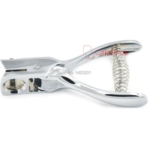 1 Pcs / Lot 15X3mm Generic Hole Puncher Plier Heavy Duty ID Card PVC Tag Badge Lanyard Slot Punch Plier Tool Fastening Strap