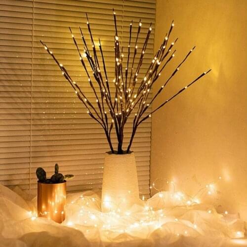 3pcs/set LED Lighting Tree Branch Table Desk Top Decorative Lamp Night Light for Living Room Bedroom Battery Powered