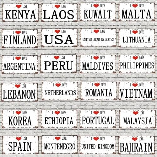 30X15CM National treasure animal License Plate Travel Souvenir Vintage Metal Sign For Wall Art Shop Restaurant Decor DC-0482A