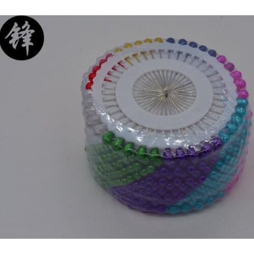 Colorful 480 Pcs Round Pearl Straight Head Pins Dressmaking Stainless Steel Embroidery Sewing Pin Accessory 1.5inch Low Price