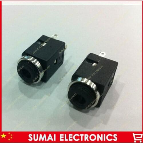 Free shipping PJK-344 50pcs New 3.5mm female headphone Audio jack laptop earphone connector 4 pins welding type