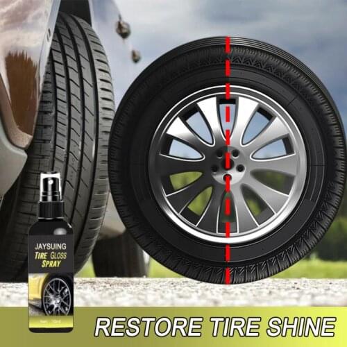 30g Car Tire Shine Spray Wheel Tyre Gloss Refurbishing Agent Car Paint Coating Polishing Spraying Wax Cleaner Car Maintenance
