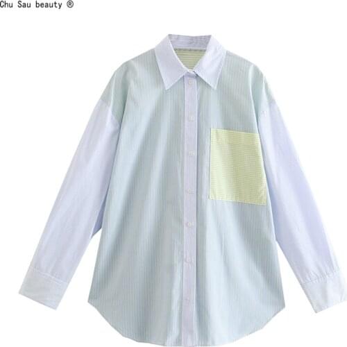 Женские рубашки в полоску Chu Sau beauty China At AliExpress