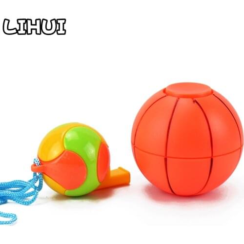 Kids Toy Mini Basketball Whistle Spinner Toys for Children Relief Antistress Fingertip Spiral Cube Magic Funny Gifts for Boys