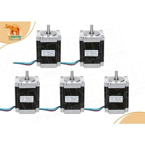 EU, Rosh,5PCS Nema 23 with 280oz-in, 3.0A, 78mm,4 leading wires,Stepper Motor/Stepping motor 57BYGH627 Wantai 3D CNC Engraver