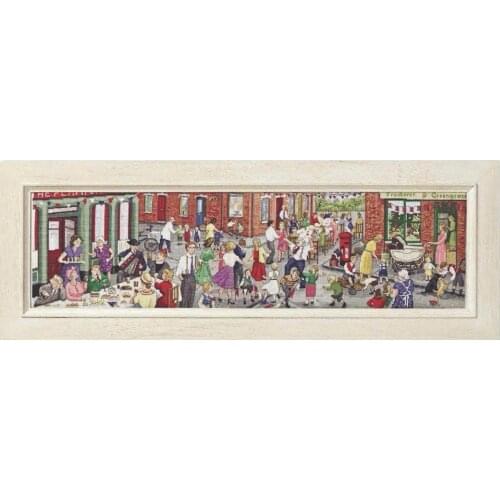Top Quality Lovely Hot Selling Counted Cross stitch Kit Street Party Dinner Gathering Meeting