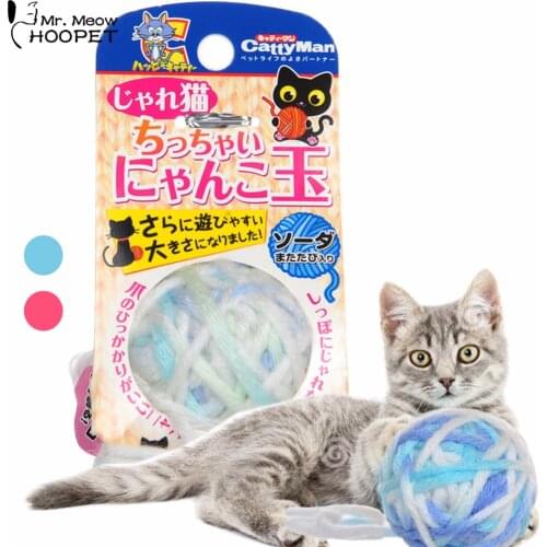 Hoopet Pet Cat Ball Toy Interactive Dog Toys Play Chewing Rattle Scratch Training Tool Catch Pet Kitten Cat Exerecise Toy Balls