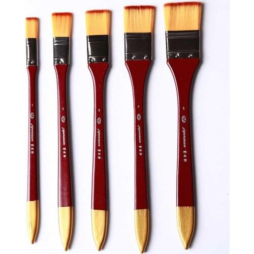 Oil Painting Brush Wooden Handle Nylon Aluminum Tube Paint by Number Brush