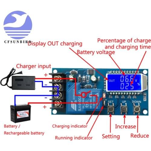 New 6-60v 30A Lead-acid Solar Battery Charge Controller Protection Board charger Time switch 12v 24v 36v 48v battery capacity