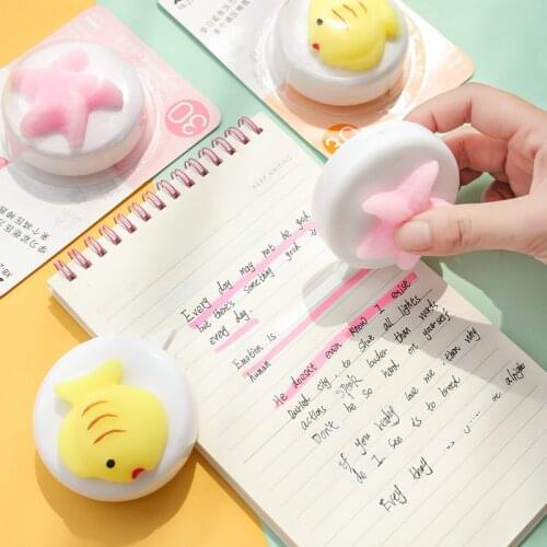 Decompression Correction Tape PET Invisible Shrinking Mouth Adhesive Glue Tape Portable Mini Correction Belt Office Stationery