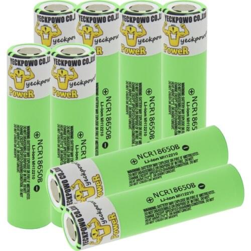 YECKPOWO ncr18650b battery li-ion batteries ion lithium akkumulator 3400mah 3.7V rechargeable akkus / 18650 charger USB 4 SLOT