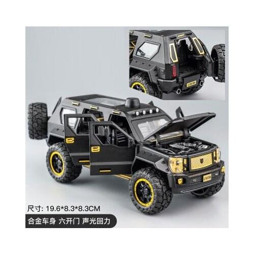 1:24 Chariot George Patton Car Model Armored Vehicle Alloy Diecast Kids Toy Car Pull Back Boy Car Off Road Children Gift