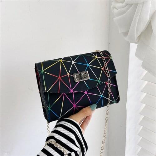 Fashion Colorful Diamond Lattice Shoulder Bag Women PU Leather Crossbody Designer Bolsa Feminina Purse Handbags Small square bag