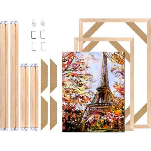 Natural Wooden Canvas Frame For Painting DIY Square Plain Wood Picture Frame For Canvas Photo Poster Small Big/ Large Wall Decor