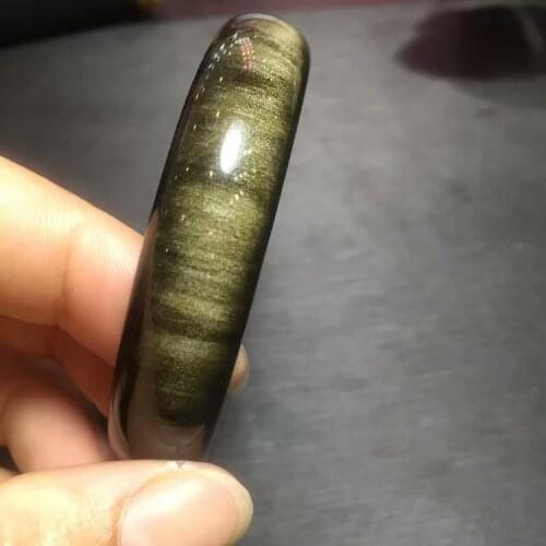 Genuine JoursNeige Gold Black Natural Obsidian Bangles Lucky for Women Crystal Bracelet Wealthy Evil Spirits Energy Jewelry