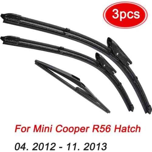 MIDOON Wiper Front & Rear Wiper Blades Set For Mini Cooper R56 Hatch 04. 2012 - 11. 2013 Windshield Windscreen 19"+18"+10"