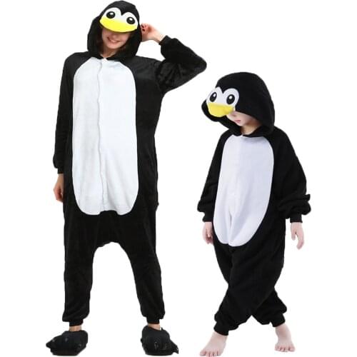 Penguin Onesies Costume Women Men Pajamas Cosplay Adults Animal Sleepwear Pyjamas Kids Christmas Halloween Pijama Onesieshow