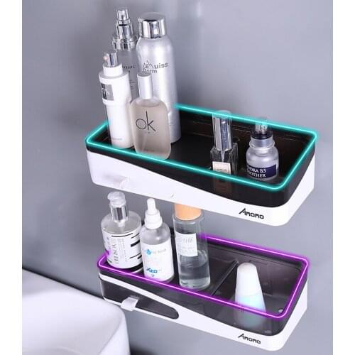 Bathroom Shelf Rack With Drawer Hook For Kitchen Organizer Bathroom Accessories Organizer Shelves On The Wall Large Capacity