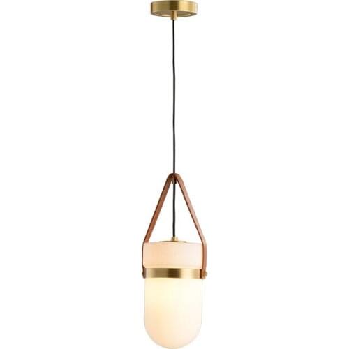 Modern simple Nordic copper belt glass living room background decoration dining room bedroom bedside lamp