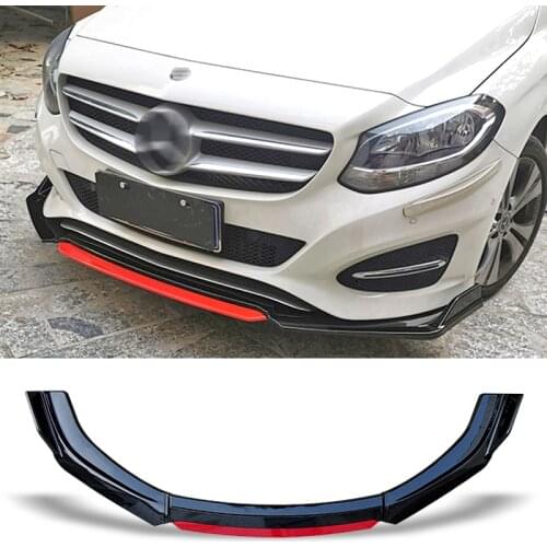 Front Bumper Spoiler Carbon Surface Contrast Color Design Protector Plate Lip Body Kit Chin Shovel For Benz B180 200 2018 2019