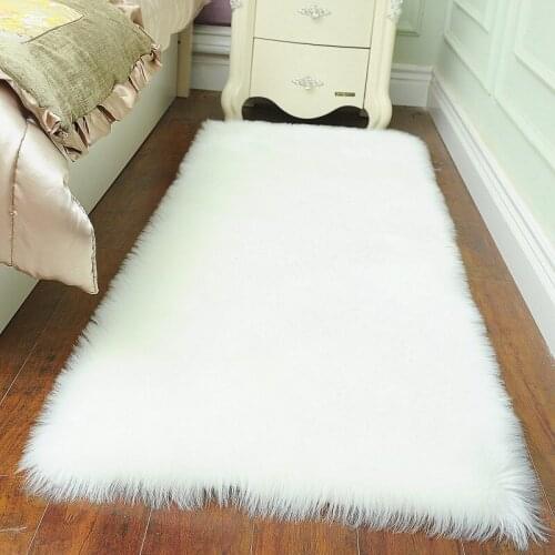 Thick luxury plush Artificial wool carpet bedroom living room windows fur rug pad modern sofa soft rug tapetes customized