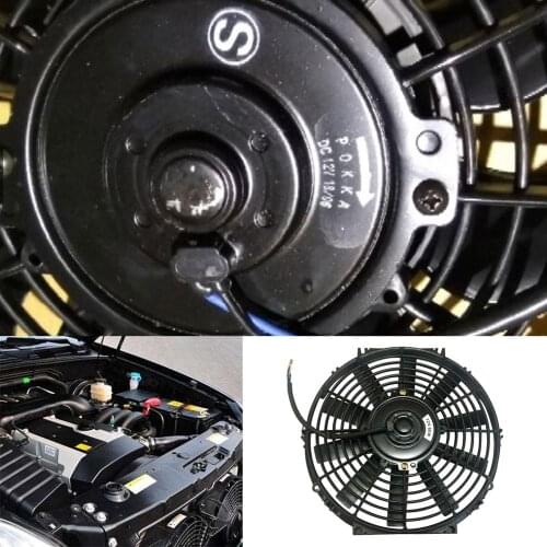 Car Radiator Fan Air Conditioning Electronic Fan Car Modification Cooling High Power Straight Blade Fan