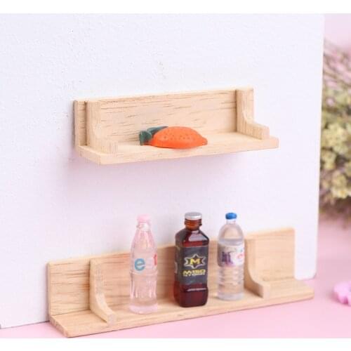1:12 Dollhouse Miniature Wood Wall Mount Shelf Storage Furniture For Dollhouse Decals New