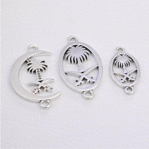 10pcs/lot Ancient Crescent Ellipse Shape Metal Connectors For Women Jewelry DIY Making Findings Necklace Bracelet Handmad