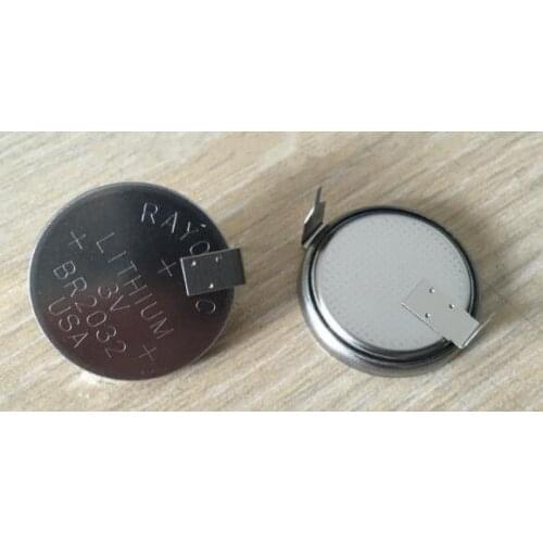 2PCS Brand new original US BR2032 3v button battery with solder feet