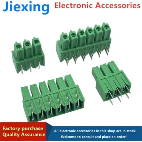 5pcs pluggable terminal block 15EDGA/B-3.81mm board to board connector welding PCB straight/angled foot 2EDGA/B