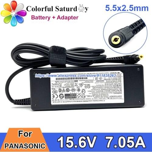 Original For PANASONIC 15.6V 7.05A AC Adapter CF-AA5713A M1 M2 M3 TOUGHBOOK CF-52 CF-54 CF-29 CF-30 CF-31 CF-52P CF-D1N Charger
