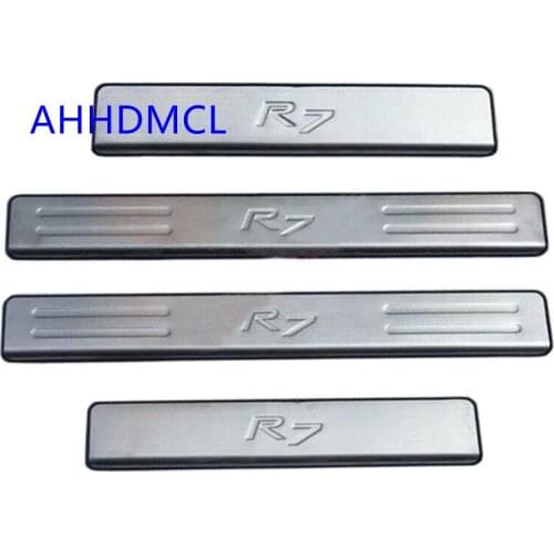 Car Welcome Pedal Threshold Strip Door Sill Strip For Senia R7 R7C 2016 2017 2018 2019 2020