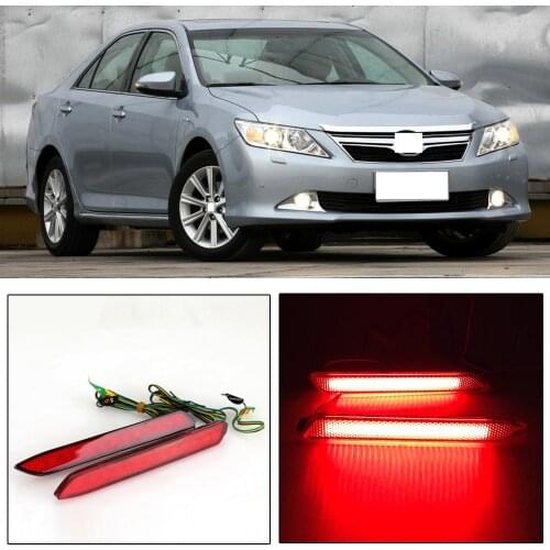 CAPQX 1Pair For Lexus IS-F GX470 RX300 For Camry 06-14 REZI Mark 10-17 Sienna Venza Rear LED Reflector Brake Parking Light Lamp