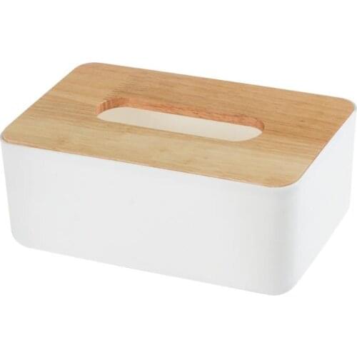 Wooden Tissue Box European Style Home Tissue Container Towel Napkin Tissue Holder Case for Office Home Decoration