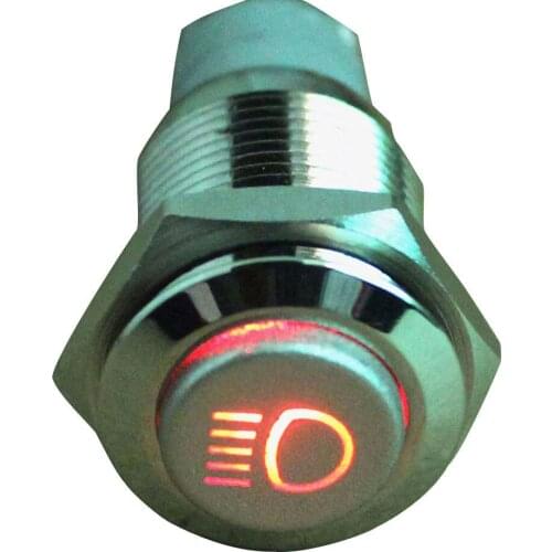 EE support 16mm Red Light Switch Driving Lights Fogs LEDs Head Lights Push Button Switch ON/OFF