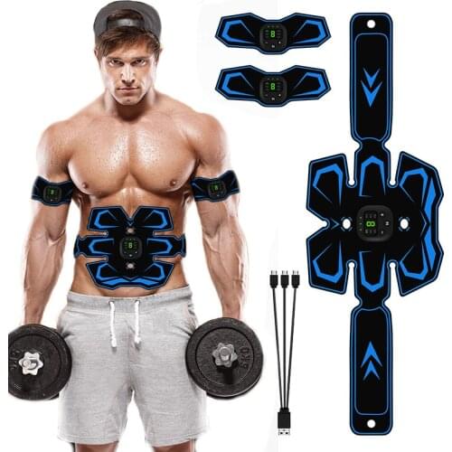 Electric Abdominal Muscle Stimulator EMS Trainer Belt Rechargeable Body Slim Muscle Training Stimulator Gear Fitness Equipment