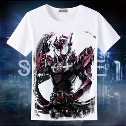 Masked Rider Cosplay T Shirt Japanese Anime Kamen Rider Summer T-Shirt Build zi-o Cartoon Top Tee Casual tshirt Cosplay Costume