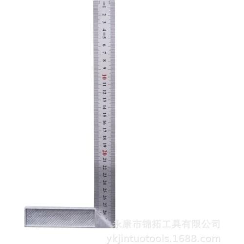 Measuring Tools Stainless Steel Angle Ruler L-shaped Woodworking Square 90 Degree Thickened Combination Square Ruler